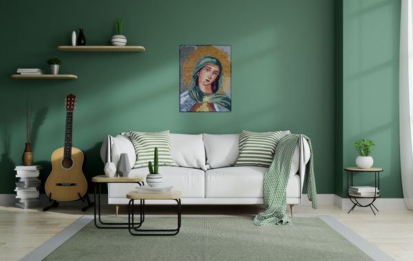 Virgin Mary Icon Mosaic Installed
