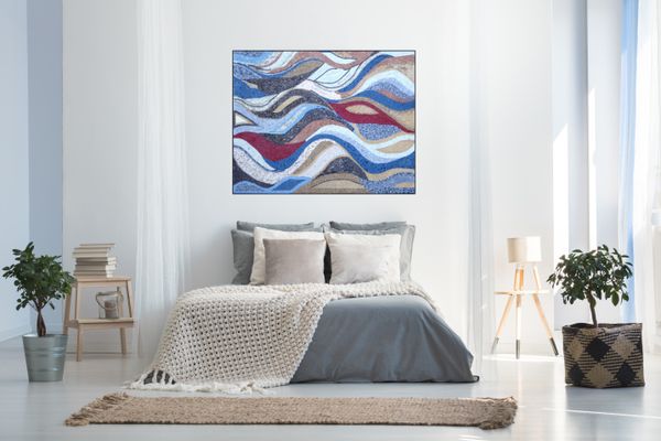 Abstract Waves Mosaic Installed