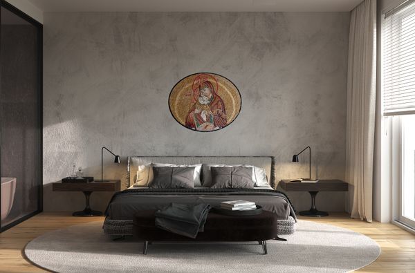 Mosaik Maria Jesus Byzantinisch Verlegt