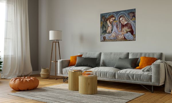 Mosaik Jesus Maria Josef Verlegt