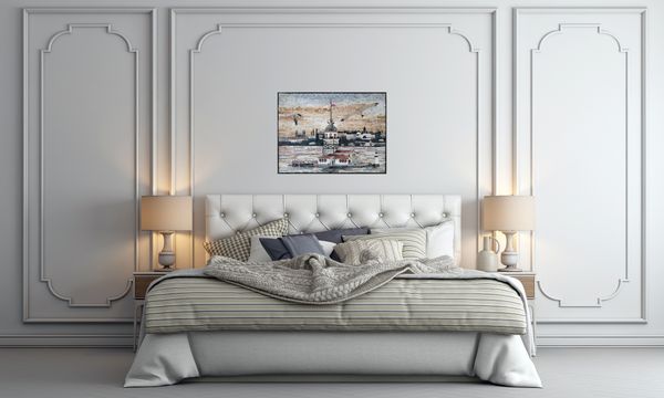 Турецкий прибрежный город, мозаика Установлена