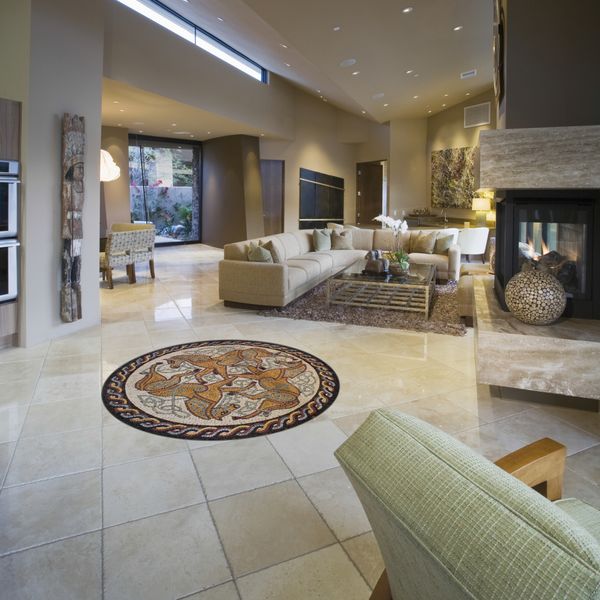 Palomino Horse Mosaic Medallion Installed