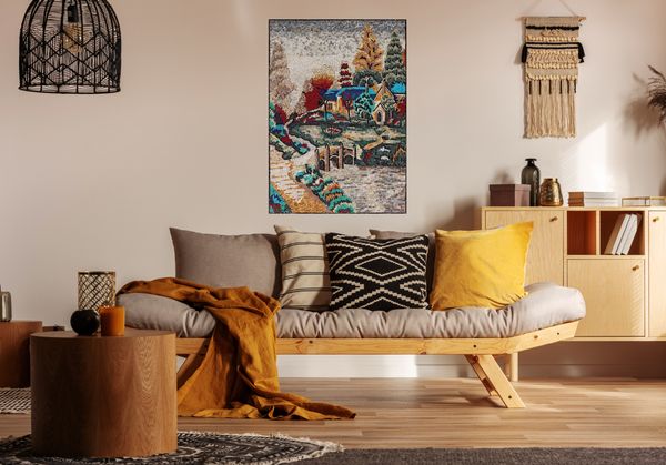 Пейзаж Деревья Мозаика Установлена