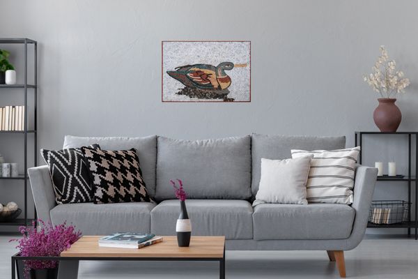 Утка, мозаика Установлена