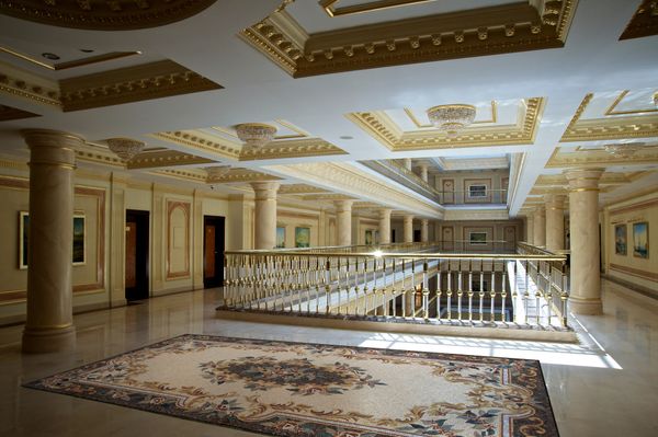 Ornate Renaissance Floral Rug Mosaic Installed