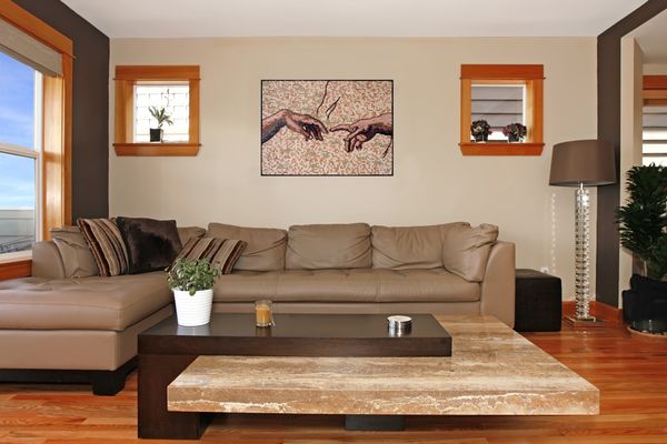 The Creation of Adam Reproduction Mosaic, 28"x40" Installed