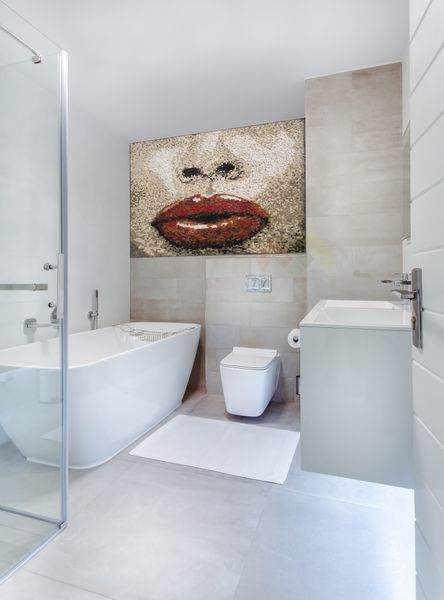 Mosaikkunst "Der Kuss" Verlegt